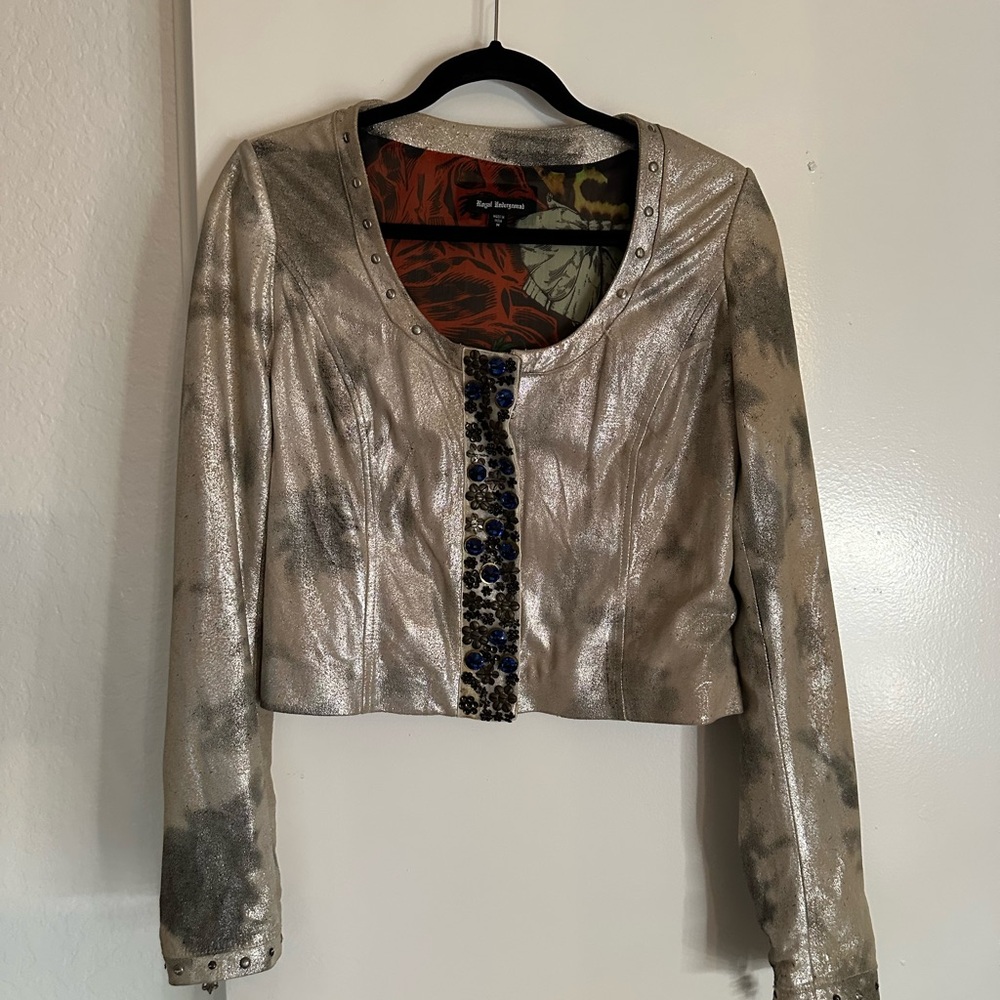 Royal Underground Metallic Silver Women's Blazer